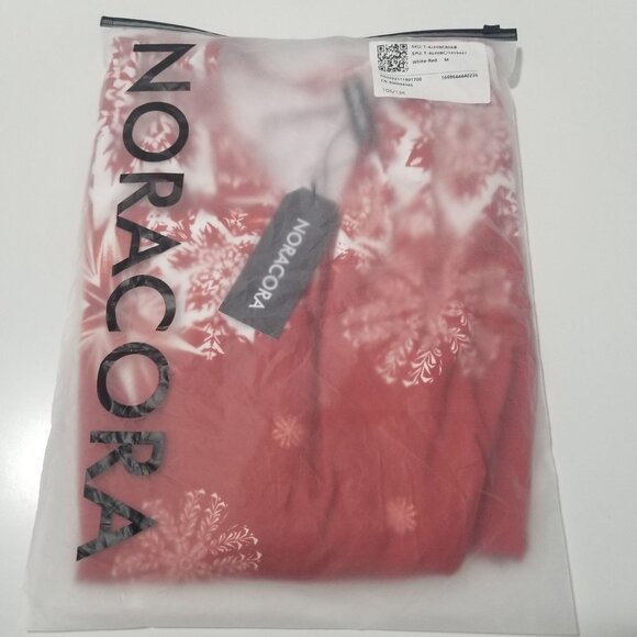 NWT NORACORA CHRISTMAS SNOWFLAKE ABSTRACT V NECK SHIFT CASUAL LONG SLEEVE TOP Si - Picture 7 of 9